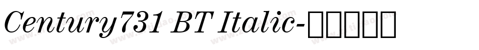 Century731 BT Italic字体转换